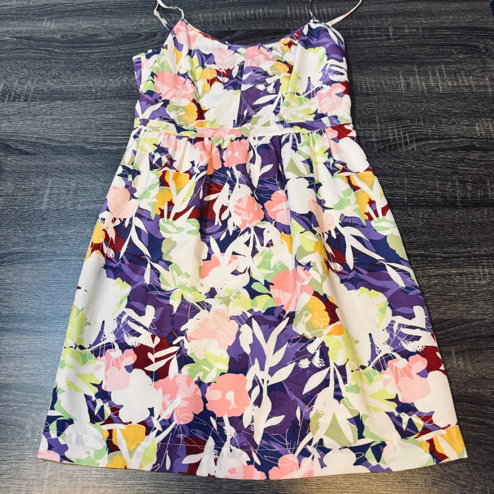 NWT J.Crew Floral Cami Spaghetti Strap Mini Sundress MultiColor Pocket Size 8‎ - Picture 4 of 12